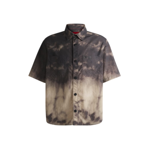 HUGO oversize-fit shirt with tie-dye print