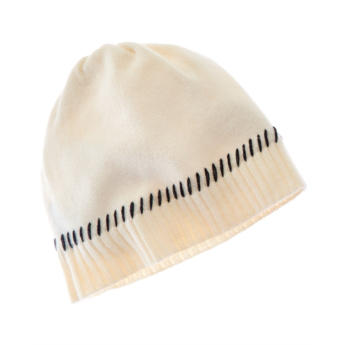 Forte Cashmere contrast edge cashmere hat