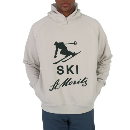 Bally silver birch ski st. moritz diagonal fleece hoodie