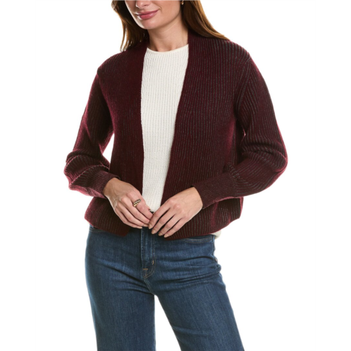 Forte Cashmere plaited wool & cashmere-blend cardigan