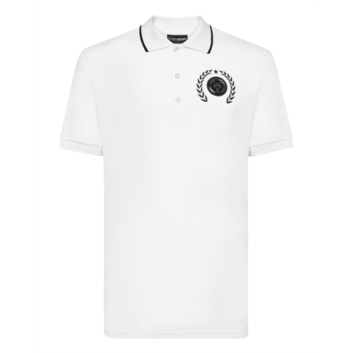 PLEIN SPORT polo shirt slim fit ss carbon tiger