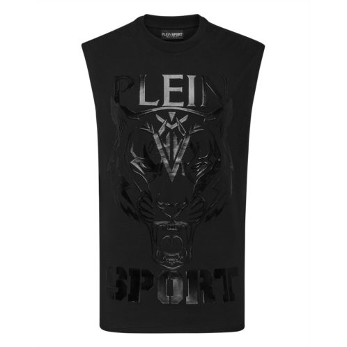 PLEIN SPORT sleeveless t-shirt round neck ss tiger