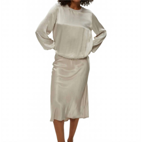 Michael Stars leila bias midi skirt in cement