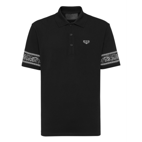 PHILIPP PLEIN polo shirt paisley gothic plein