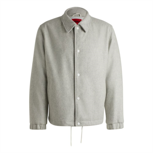 HUGO regular-fit padded coach jacket in a wool blend