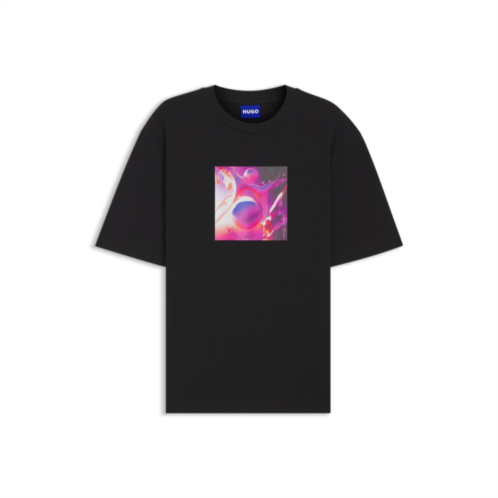 HUGO colourful-artwork t-shirt in cotton jersey
