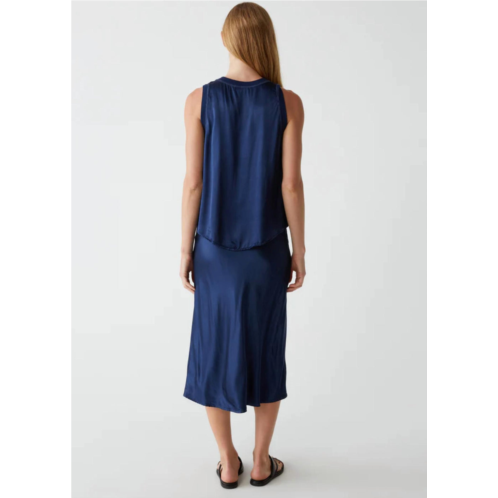 Michael Stars leila bias cut midi skirt in nocturnal