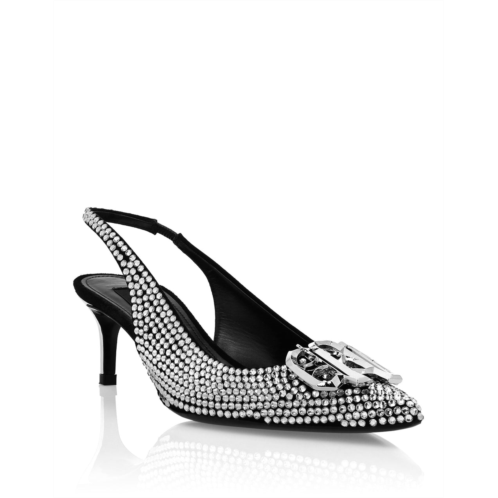 PHILIPP PLEIN strass low plein heels slingback gothic plein
