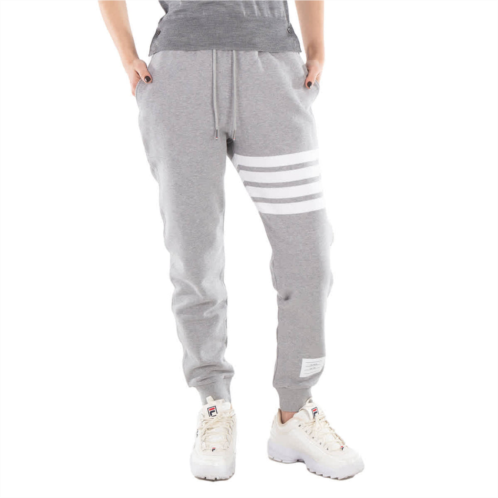 Thom Browne light grey 4-bar engineered track pants
