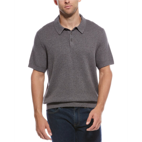 Scotch & Soda textured stitch polo sweater