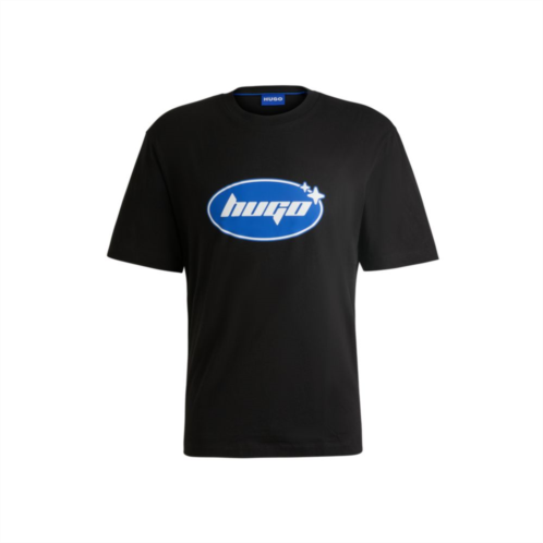 HUGO regular-fit t-shirt in cotton jersey with seasonal logo