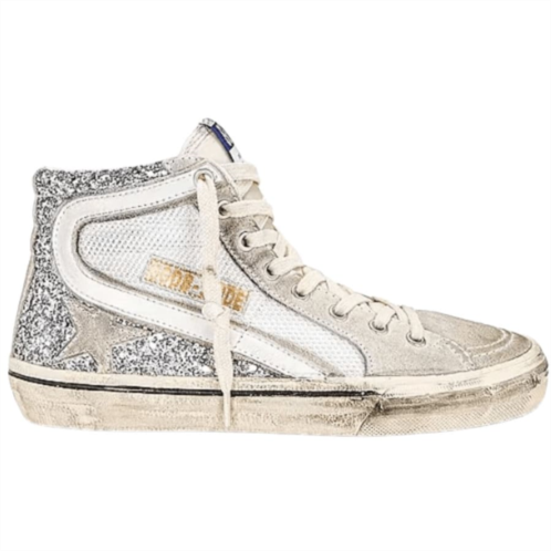 Golden Goose slide silver glitter womens sneakers