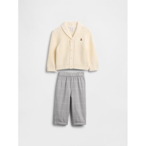 Gap Baby Shawl Cardigan Outfit Set