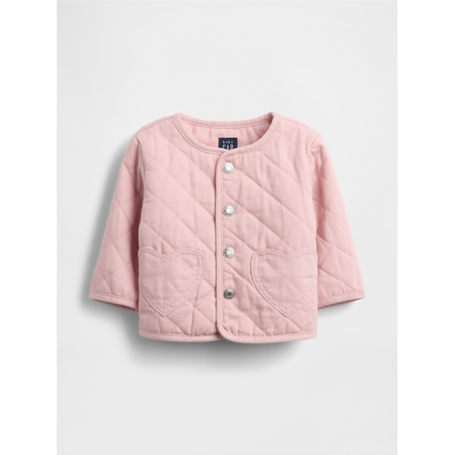 Gap Baby Quilted Denim Heart Pocket Jacket