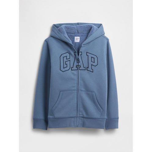 Kids Gap Logo Sherpa Zip Hoodie
