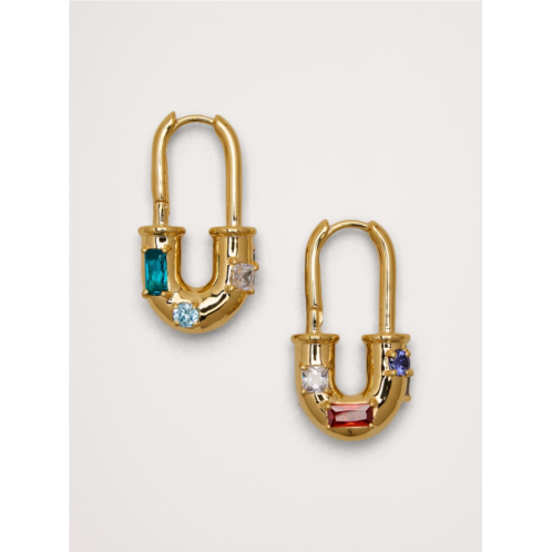 Bananarepublic Rhinestone Lock Earrings