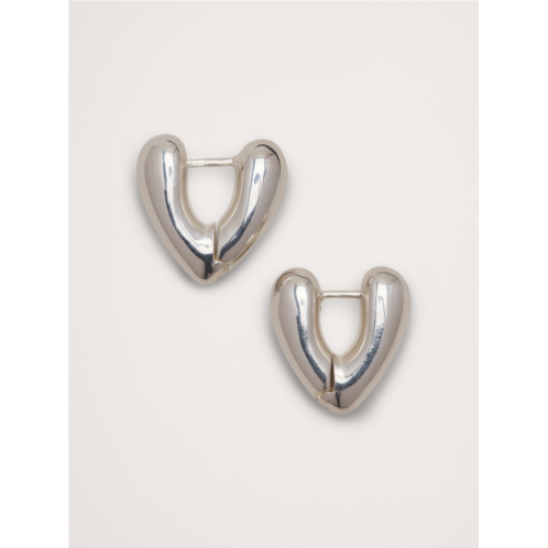 Bananarepublic Heart Hoop Earrings