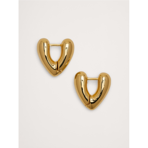 Bananarepublic Heart Hoop Earrings