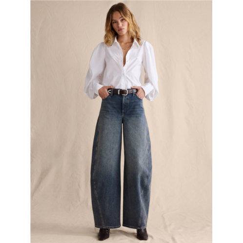 Bananarepublic High-Rise Loose Barrel Jean
