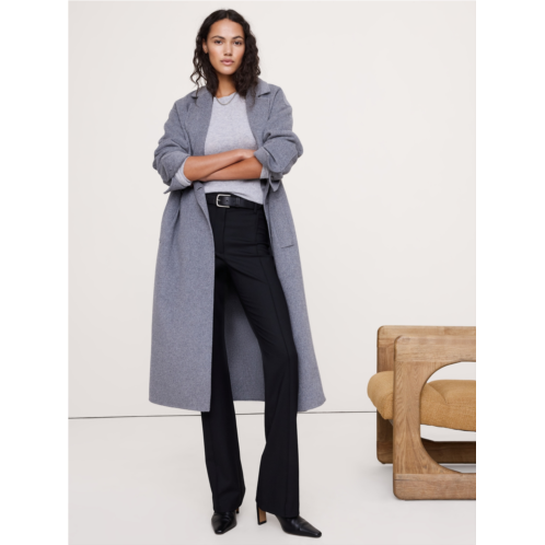 Bananarepublic High-Rise Skinny Flare Stretch Wool-Blend Pant