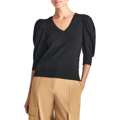 DKNY v-neck puff sleeve sweater