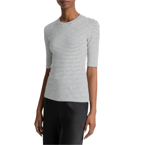 Vince striped elbow sleeve top