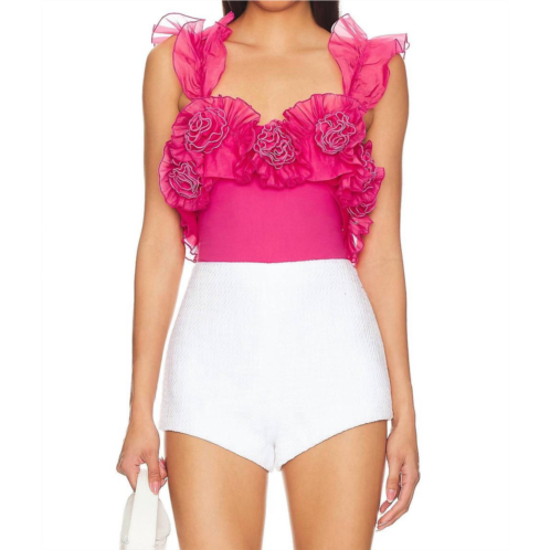 Free People until next time bodysuit in raspberry