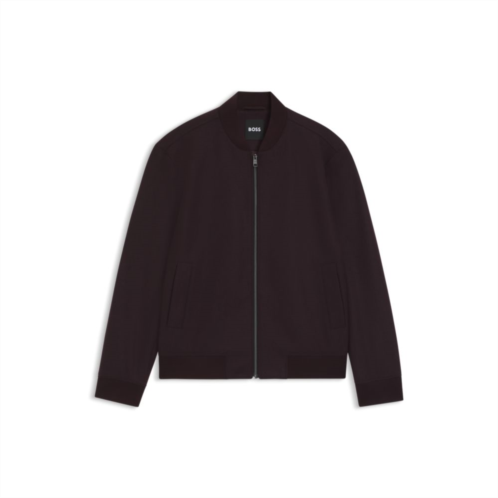 BOSS slim-fit jacket in brushed stretch flannel