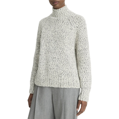 Vince tonal marl textured turtleneck wool & cashmere-blend sweater