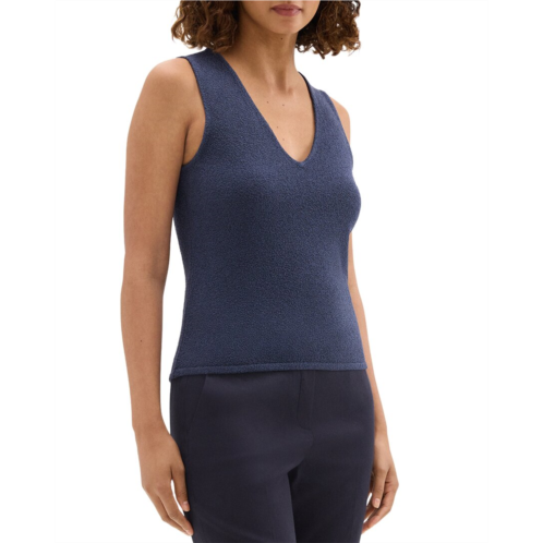 Theory v-neck boucle tank top