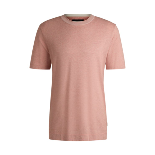 BOSS regular-fit t-shirt in cotton and silk