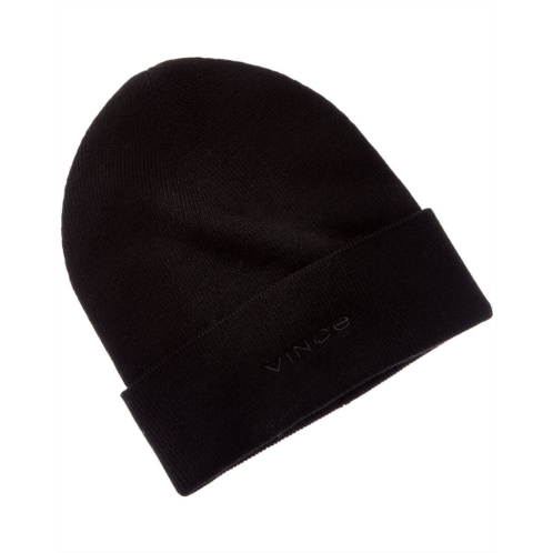 Vince fine rib double layer cuff knit hat