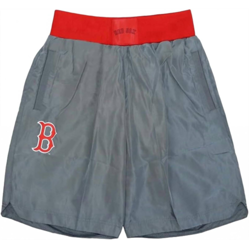 Mitchell & Ness mens mlb baseball cooperstown collection insignia boston red sox shorts in grey