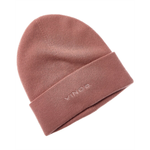 Vince fine rib double layer cuff knit hat