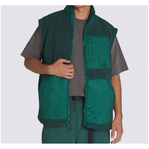 Vans mte navigate highpile jacket in green