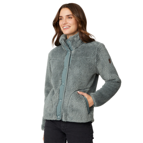 Free Country womens sherpa butter pile button front jacket