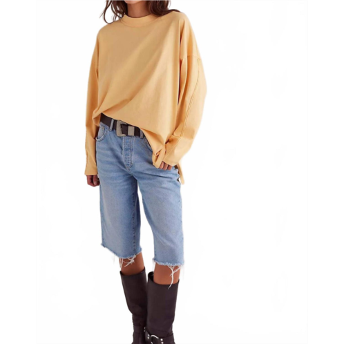 Free People heater long sleeve tee in flax