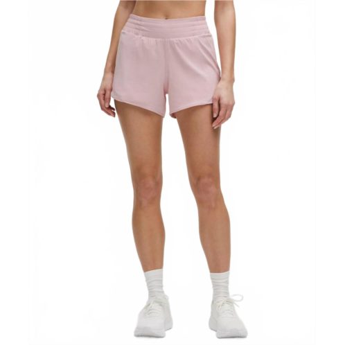 Lululemon hotty hot high rise lined short in pink haze
