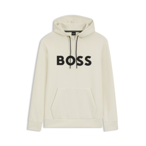 BOSS cotton-blend hoodie with moulded logo