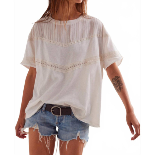 Free People dorothy short sleeve tee in ivory