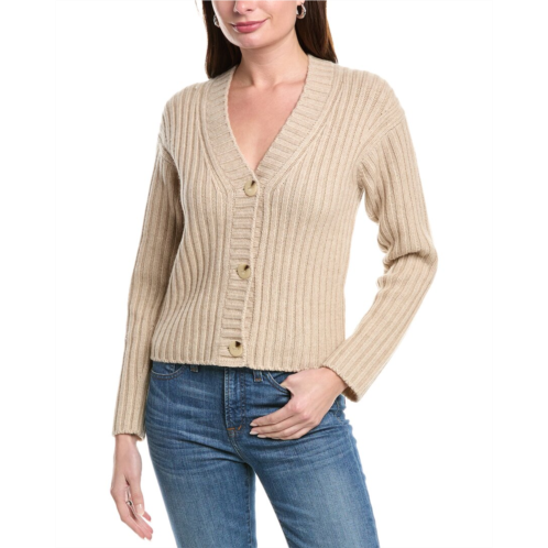 Vince chunky rib wool & cashmere-blend cardigan