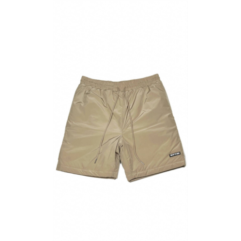 EPTM mens puffer shorts in khaki