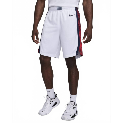NIKE mens usa limited home basketball shorts in white/red/black