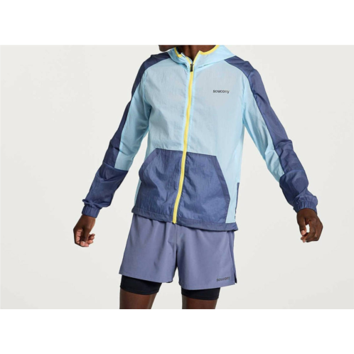 SAUCONY elevate packaway jacket in vapor