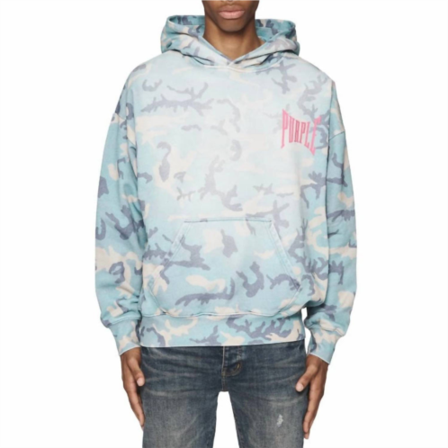 Purple Brand midweight fleece faded camo hoodie in all over print