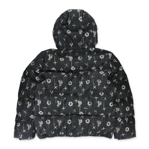 Purple Brand printe corduroy black puffer jackets