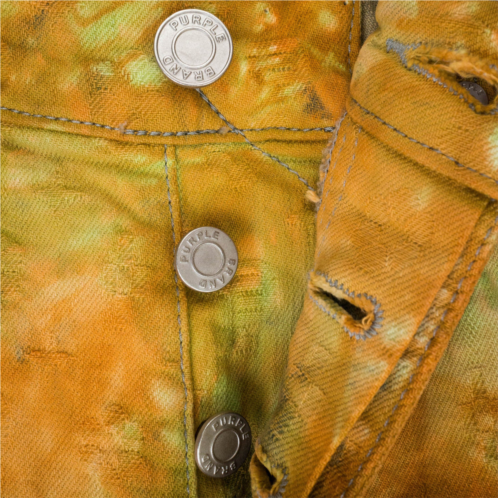 Purple Brand camo tie dye jacquard monogram camo shorts