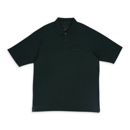 Purple Brand pique oversized polo green polo shirts