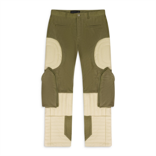 Who Decides War tan raised window (leather) pants