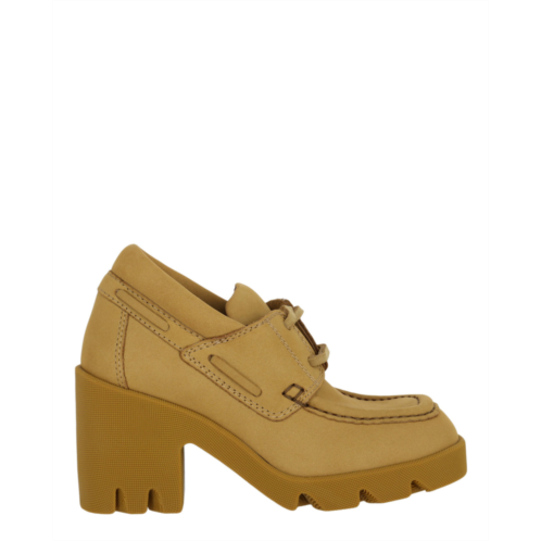 Burberry stride leather heeled loafers